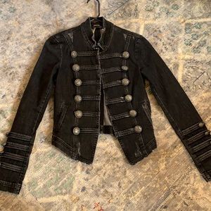 Free People dark-denim jacket